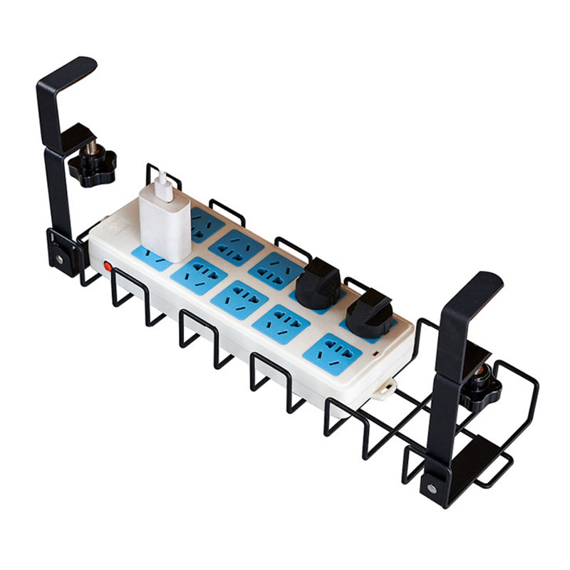 Under Desk Cable Management Rack Carbon Steel Power Strip Cable Storage Basket Under Desk Cable Management Rack Carbon Steel Power Strip Cable Storage Basket